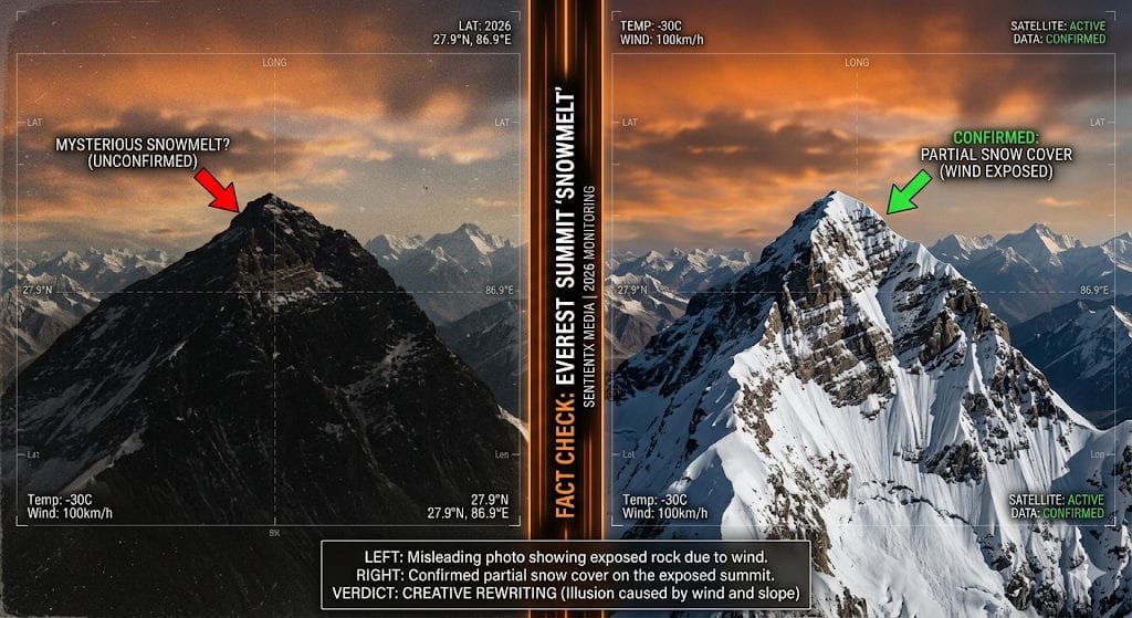ഫാക്ട് ചെക്ക്: എവറസ്റ്റ് കൊടുമുടിയിൽ മഞ്ഞ് ഉരുകിയോ? വൈറൽ ചിത്രത്തിന് പിന്നിലെ യഥാർത്ഥ വസ്തുത ഇതാ!