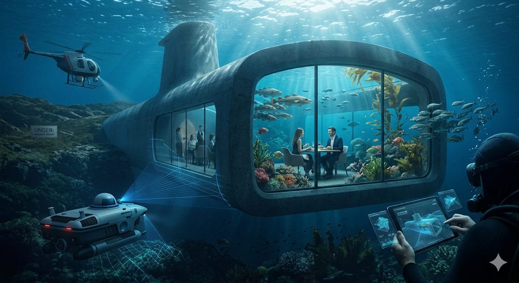 സമുദ്രത്തിനടിയിലെ അത്ഭുത ലോകം: നോർവേയിലെ വെള്ളത്തിനടിയിലെ റെസ്റ്റോറന്റ് സന്ദർശകരെ അത്ഭുതപ്പെടുത്തുന്നു