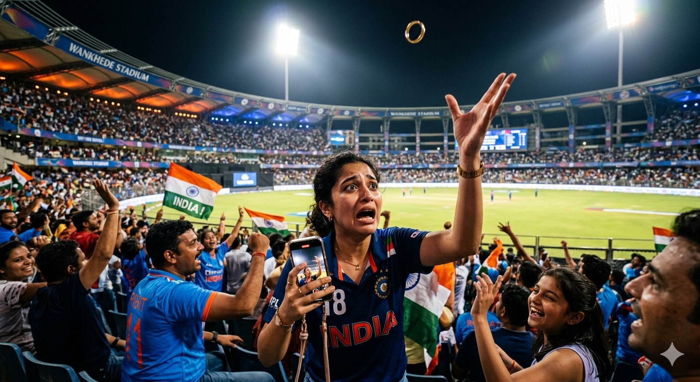 റീൽസെടുത്ത് 'പണി' പാളി; സ്റ്റേഡിയത്തിൽ മോതിരം എറിഞ്ഞുപിടിക്കുന്നതിനിടെ യുവതിക്ക് ലക്ഷങ്ങൾ നഷ്ടമായി!